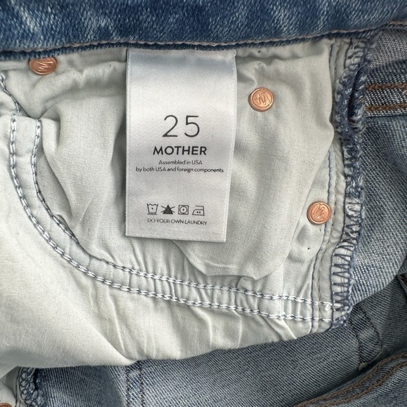 Mother Ankle Fray Jeans 25 Pixie Dazzler Au Revoir USA Premium Designer High End - Picture 7 of 8
